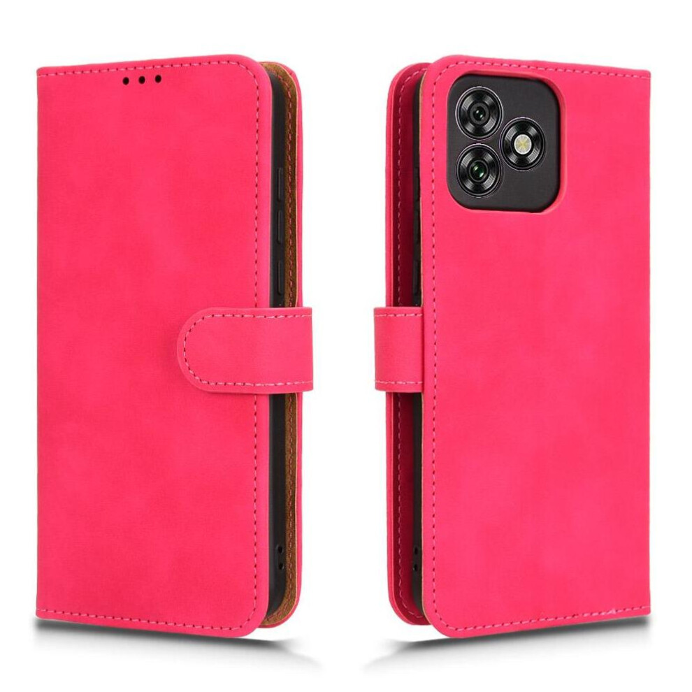 (Red) Flip Case For Oukitel C53 Kickstand Wallet Card Slots Holder Side Buckle Pu Leather Red 764563486250