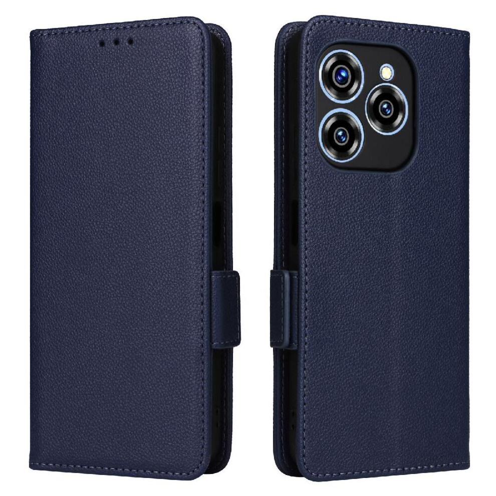 (Blue) Flip Case For Oukitel C50 Magnetic Card Slots Holder Side Buckle Wallet Pu Leather Blue 764563486397