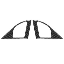 (As show, One size) 2Pcs Inner Door Speaker Trim Carbon Fiber Cover Left Right Fit Compatible Mitsubishi Lancer DE ES 20082016