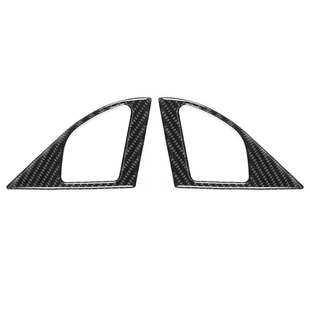 (As Show, One Size) 2Pcs Inner Door Speaker Trim Carbon Fiber Cover Left Right Fit Compatible Mitsubishi Lancer De Es 20082016 4909775544770