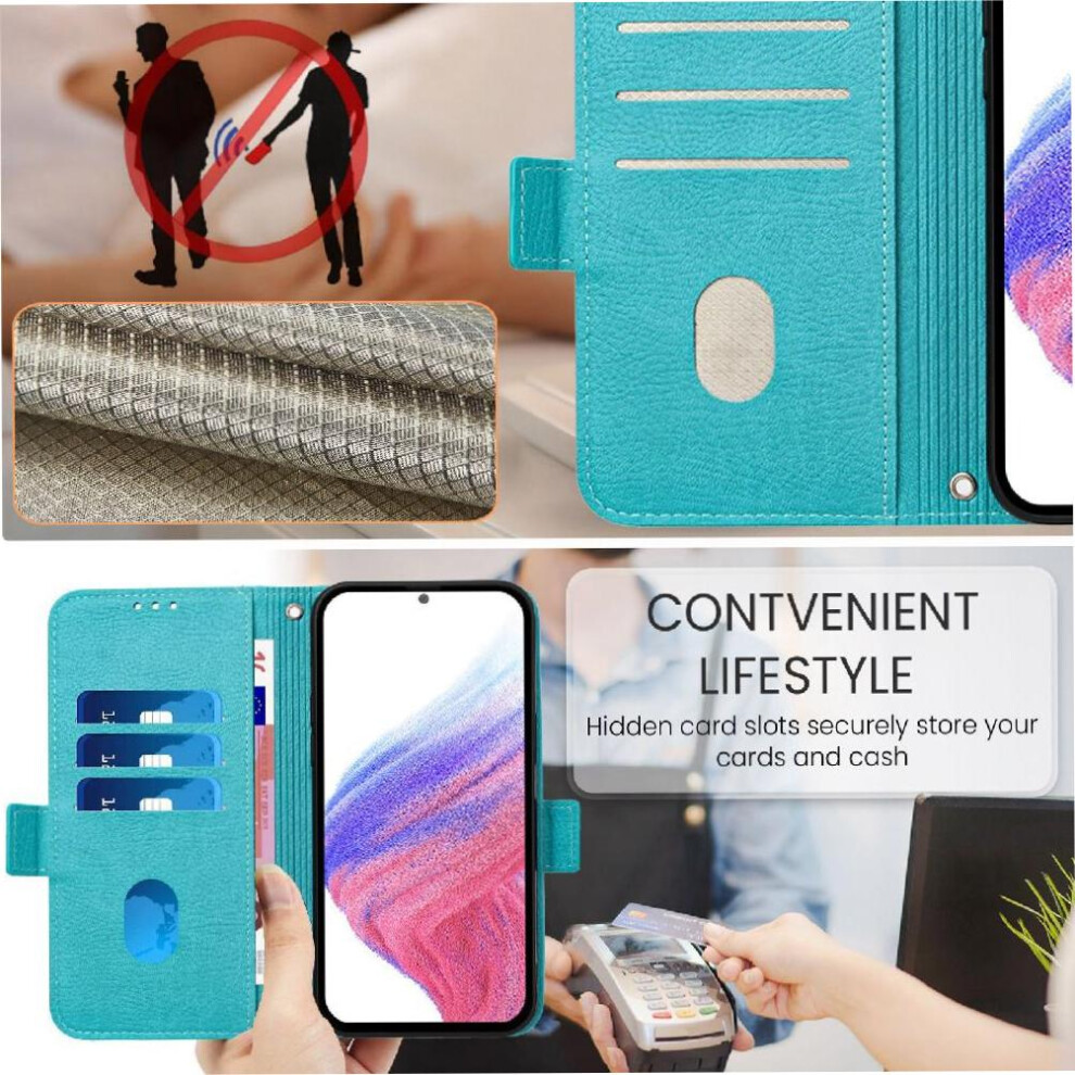 (Light ) Case For Oukitel C38 Magnetic Wallet Pu Leather With Credit Card Slot Blue 764563486601