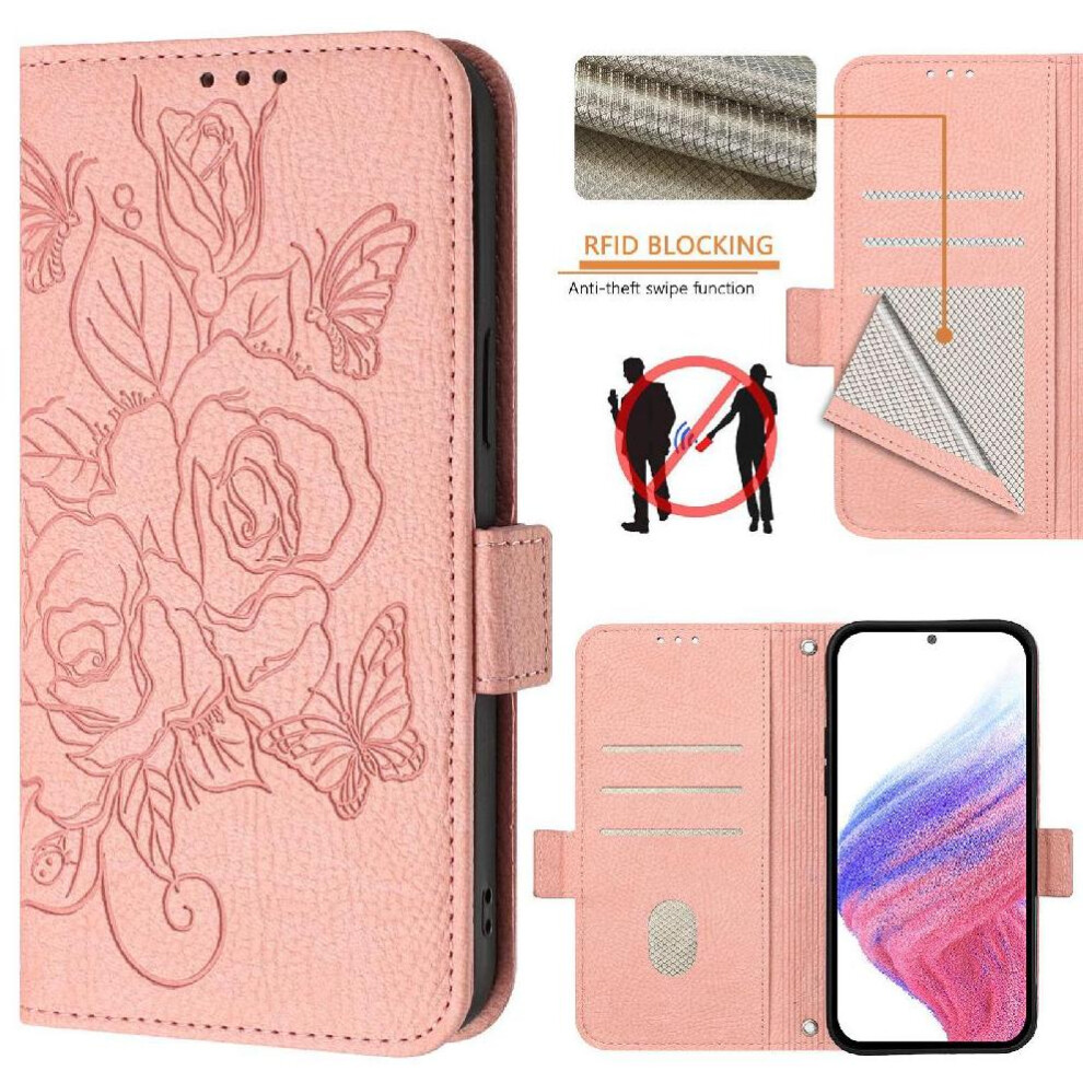 (Pink) Case For Oukitel C38 Magnetic Wallet Pu Leather With Credit Card Slot Pink 764563486618