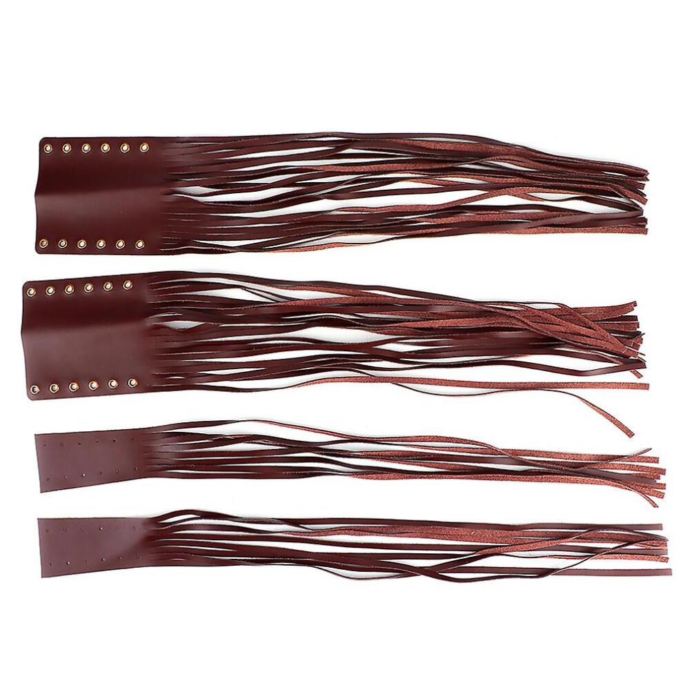 (As Show, One Size) Universal Hand Grips Tassel Fringe Wrap Cover Motorcycle Brake Clutch Lever Streamer 7/8In 1In Fit Compatible Yamahaburgundy 4909775625431
