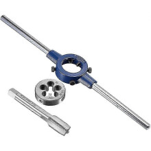 (As show, One size) 1/2-28 UNEF Tap and Die Set with 38mm Round Die Stock Handle Wrench, High Speed Steel Machine Threa