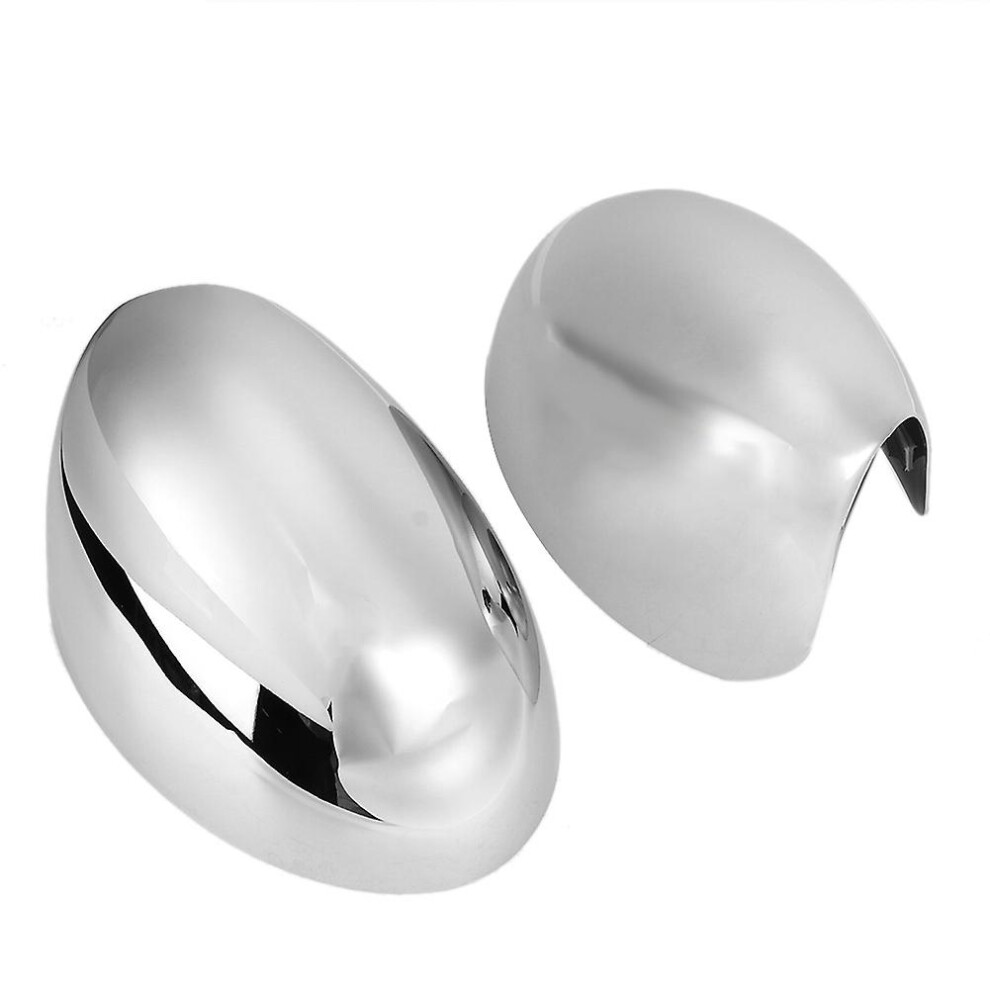 (As Show, One Size) 2Pcs Abs Chrome Plating Right Left Door Rear View Wing Mirror Cover Cap Fits Compatible Cooper 2001-2006 4909775544602