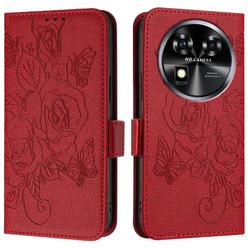 (Red) Case For Oukitel C37 With Credit Card Slot Magnetic Wallet Pu Leather Red 764563486656