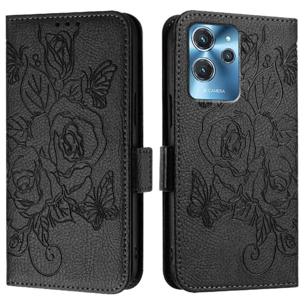 (Black) Case For Oukitel C32 Pu Leather Magnetic Wallet With Credit Card Slot Black 764563486823