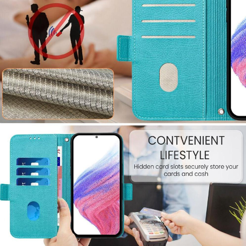 (Light ) Case For Oukitel C32 Pu Leather Magnetic Wallet With Credit Card Slot Blue 764563486793