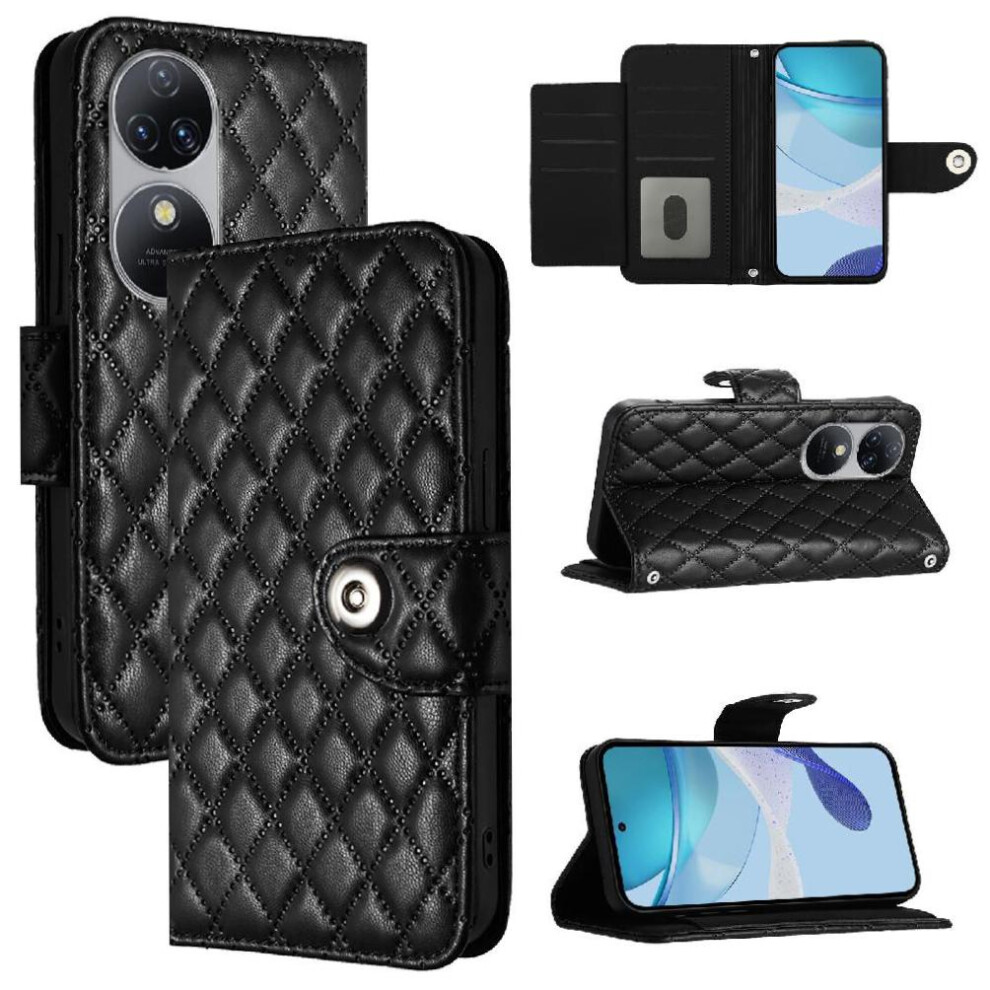 (Black) Case For Oukitel C38 Wrist Strip Wallet Cover Shockproof Stylish Protective Card Holder Black 764563486908