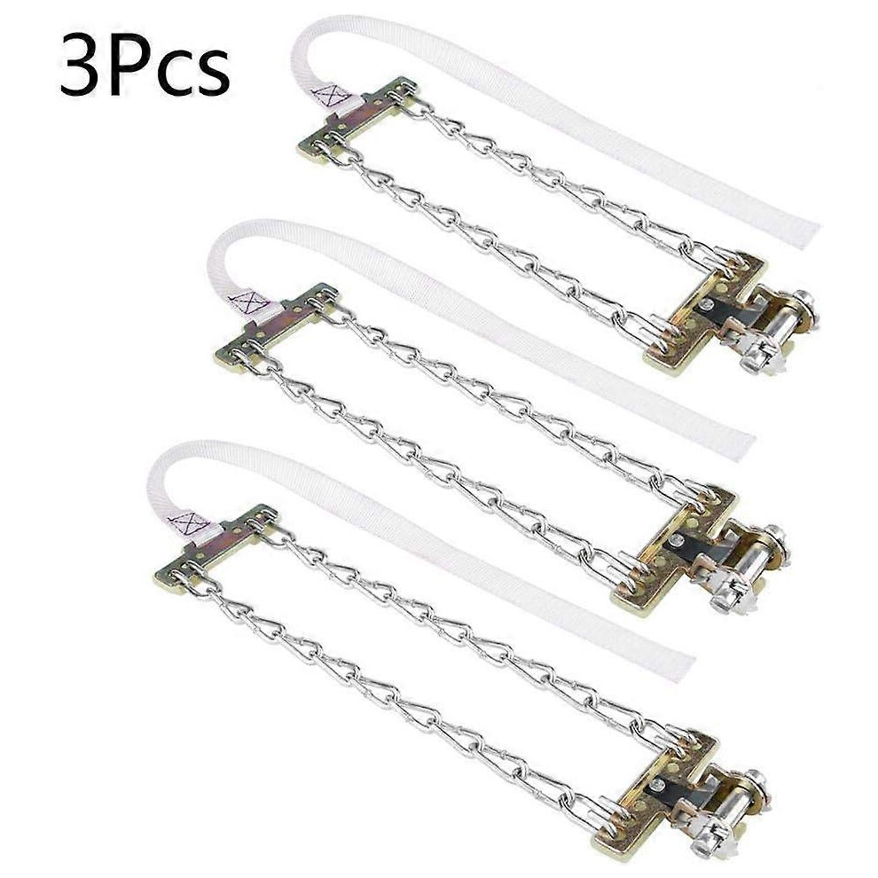 (As Show, One Size) 3 Pieces 165-195Mm Non-Slip Steel Chain Snow Mud Safety Car Tire Belt Suitable For Car Truck Suv(Small) 4909775490084