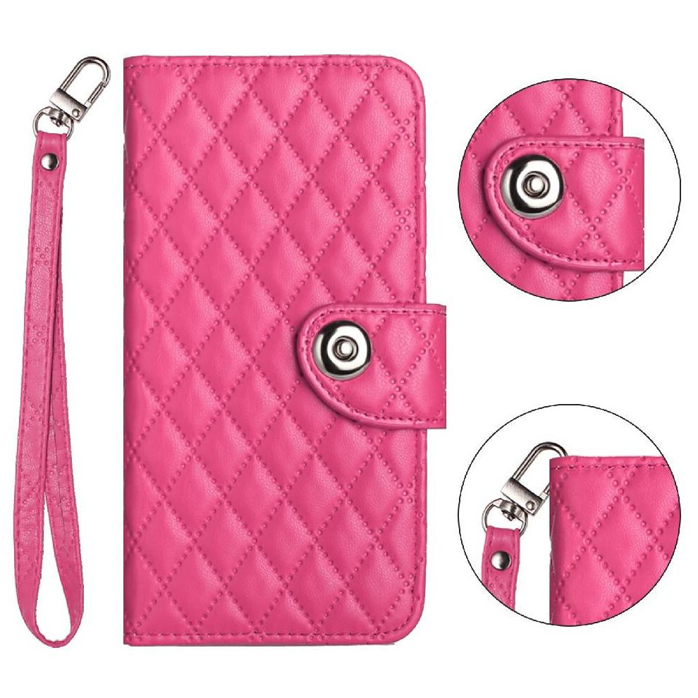 (Rose ) Case For Oukitel C37 Shockproof Stylish Protective Wrist Strip Card Holder Wallet Cover Red 764563486977