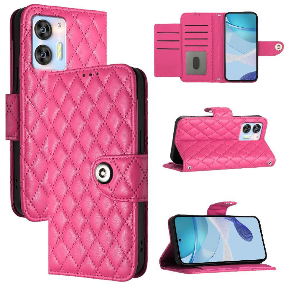 (Rose ) Case For Oukitel C35/Oukitel C36 Wallet Cover Wrist Strip Shockproof Stylish Protective Card Holder Red 764563487035