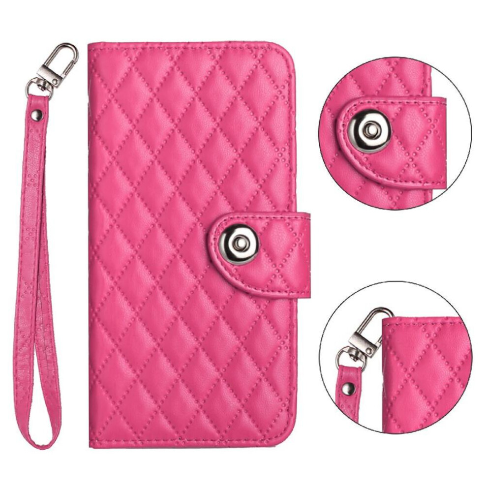 (Rose ) Case For Oukitel C32 Shockproof Stylish Protective Wrist Strip Card Holder Wallet Cover Red 764563487158
