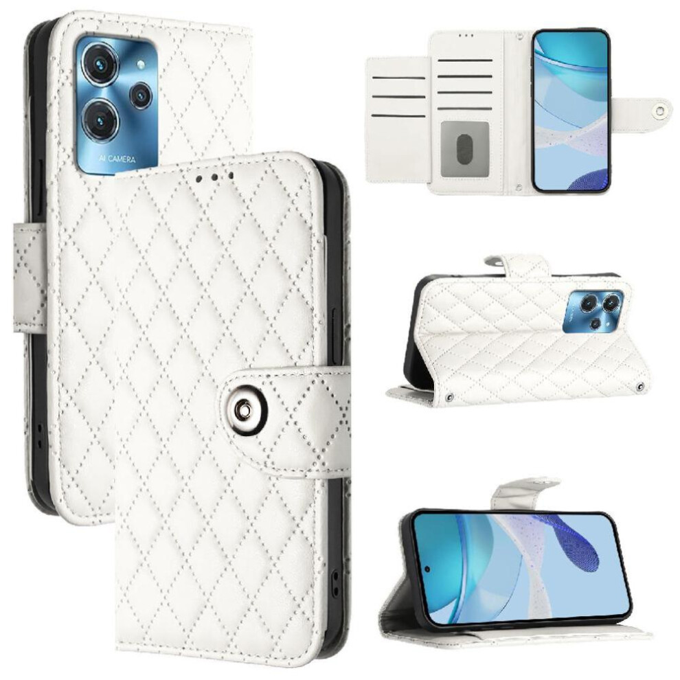 (White) Case For Oukitel C32 Shockproof Stylish Protective Wrist Strip Card Holder Wallet Cover White 764563487165