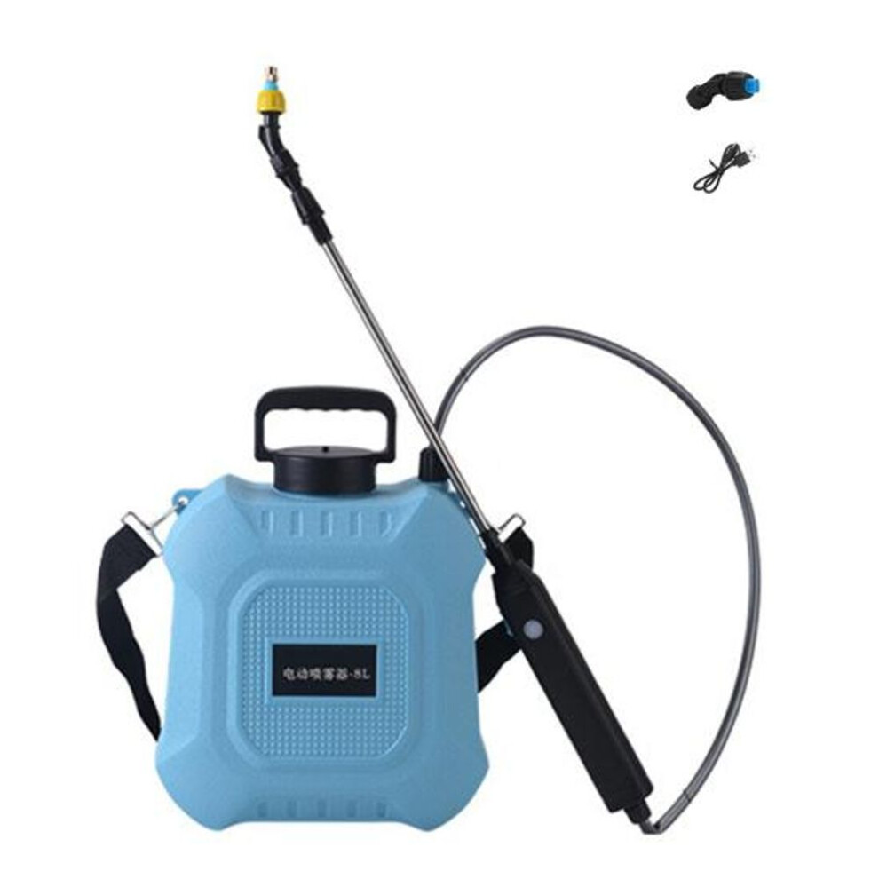 (8L) 5L/8L Garden Electric Sprayer Backpack Sprayer with Shoulder Strap Telescopic Wand 2 Nozzles Battery Powered Sprayer for Lawn Yard Maintenance