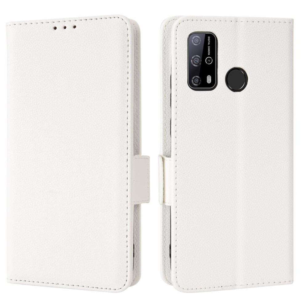(White) Case For Oukitel C23 Pro Card Slots Holder Side Buckle Magnetic Pu Leather Wallet White 764563488735