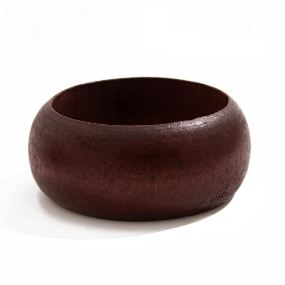 (Wood) Vintage Chunky Bracelets Women Transparent Wood Hand Ring Creative Resin Exaggerate Bangles  Girls