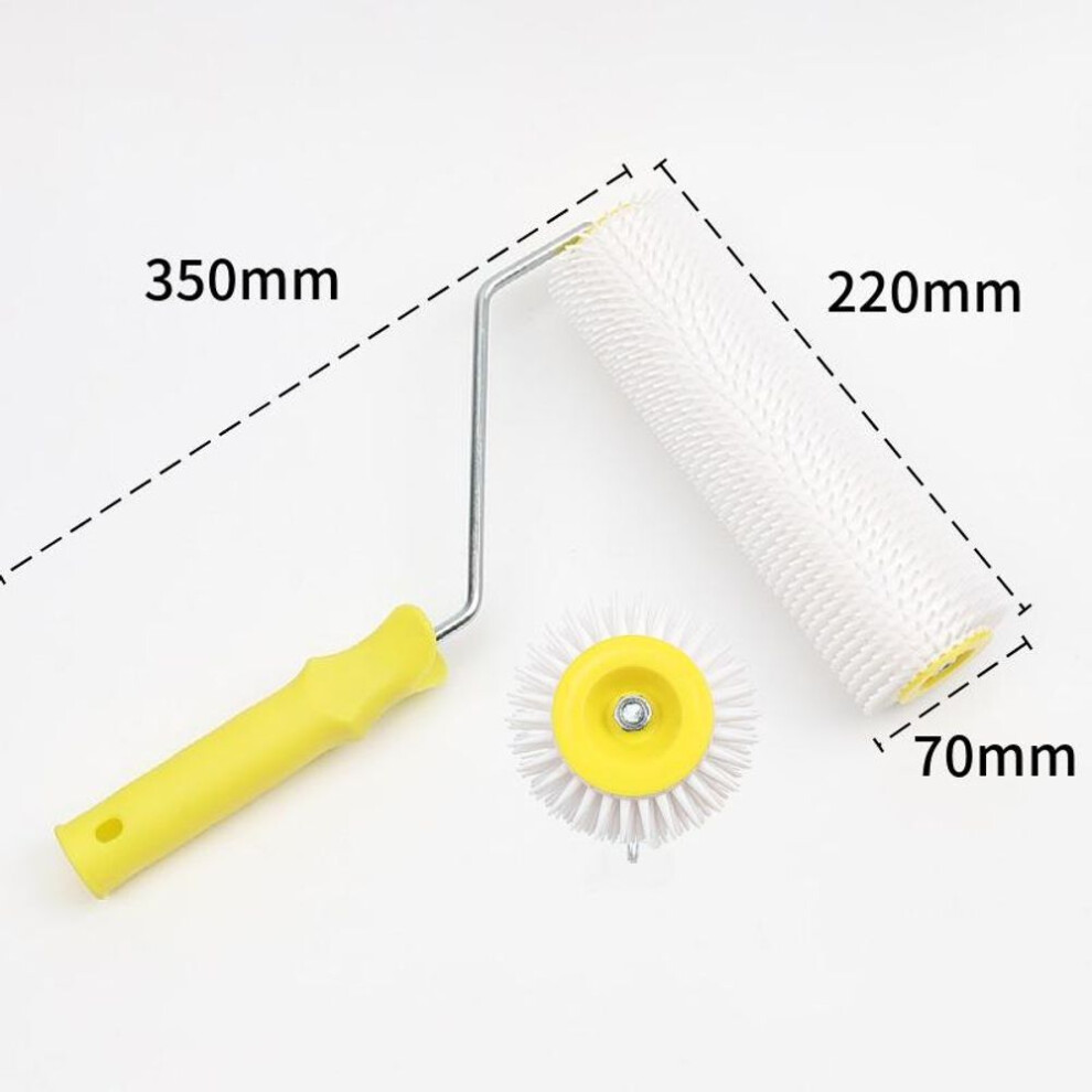 (9IN) 1pc 15/22cm Defoaming Drum Brush Spike Roller Latex Floor Self Compound Roller Leveling Screed Spiked Roller Paint Brush Roller
