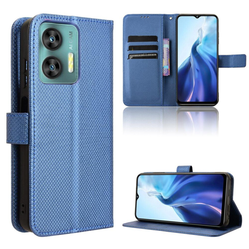 (Blue) Case For Oukitel C36 Cover Magnetic Wallet Kickstand Card Holder Blue 764563489299