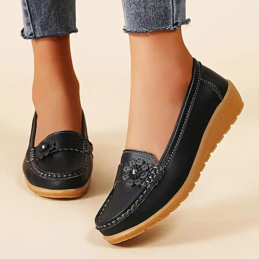 (black, 42) Women 'S Casual Shoes Luxury Sneakers Slip Moccasins Wear -Resistant Designer Flat Loafers Women