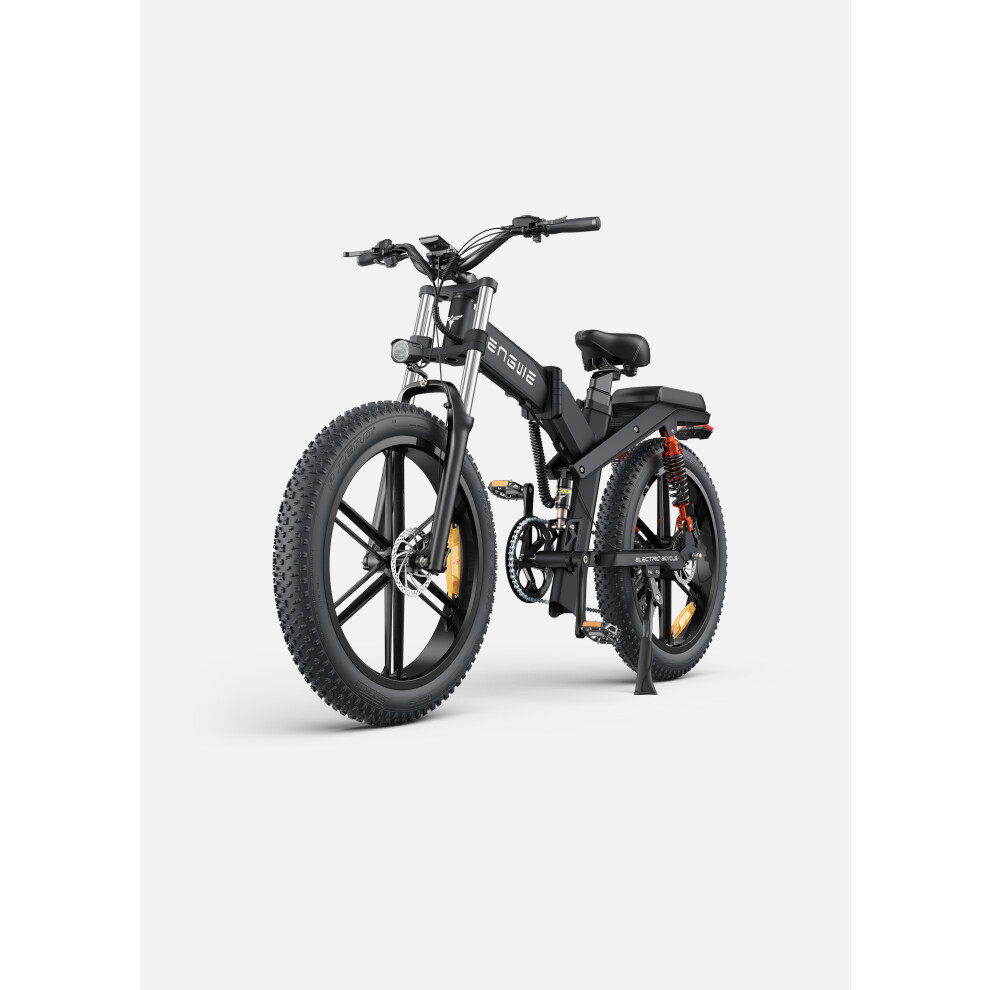 ENGWE X26 Foldable E-Bike 1000W 19.2Ah&10Ah Dual Battery 15mph Black