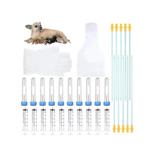 (As show, One size) 10 Set Breeding Kit Artificial Insemination Dog Breeding Kit Insemination Breeder Kit compatible with Small And Medium Breeds-AY