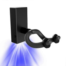 (As show, One size) Durable Guitar Hanger Wall Hook Stand Guitarra Bracket Holder LED Light compatible with Acoustic Electric Guita