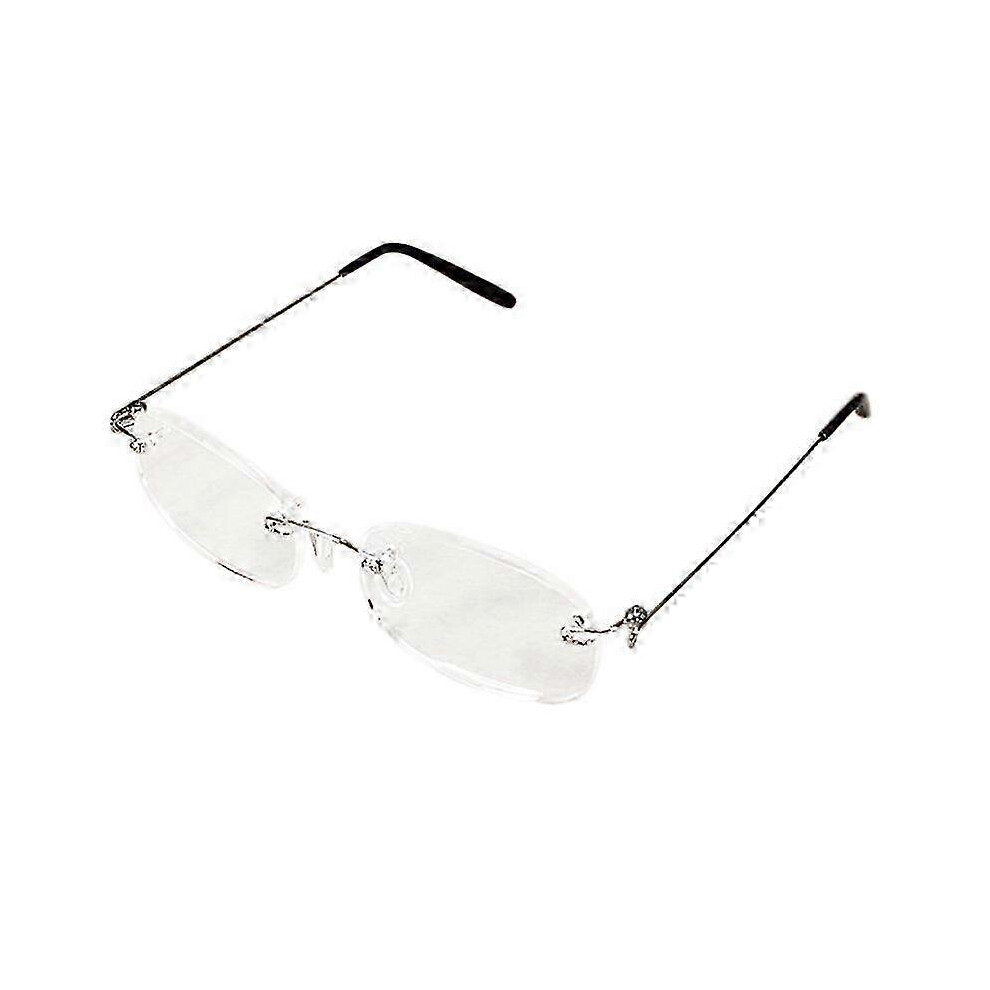 Kikidex Light (As Show, One Size) Unisex Flexible Rimless Reading Glasses Eyeglass 3.00 With Case