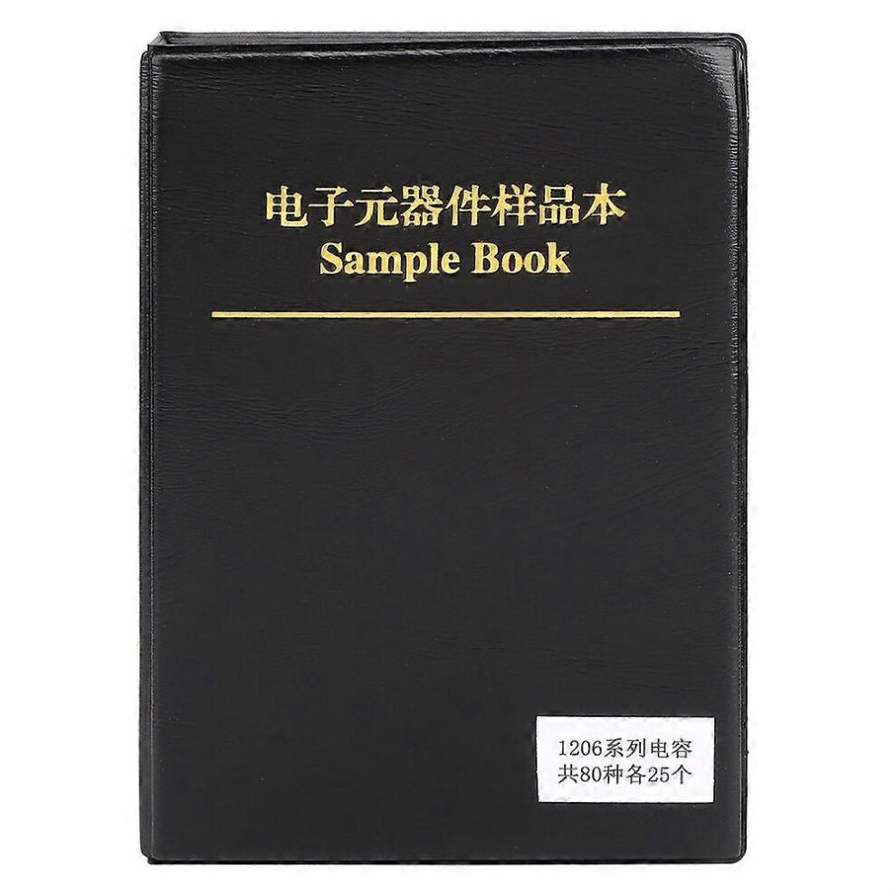 (As Show, One Size) 1206 Series 80 Value Capacitors Assortment Kit Electron Components Sample Book Black 6909775550229