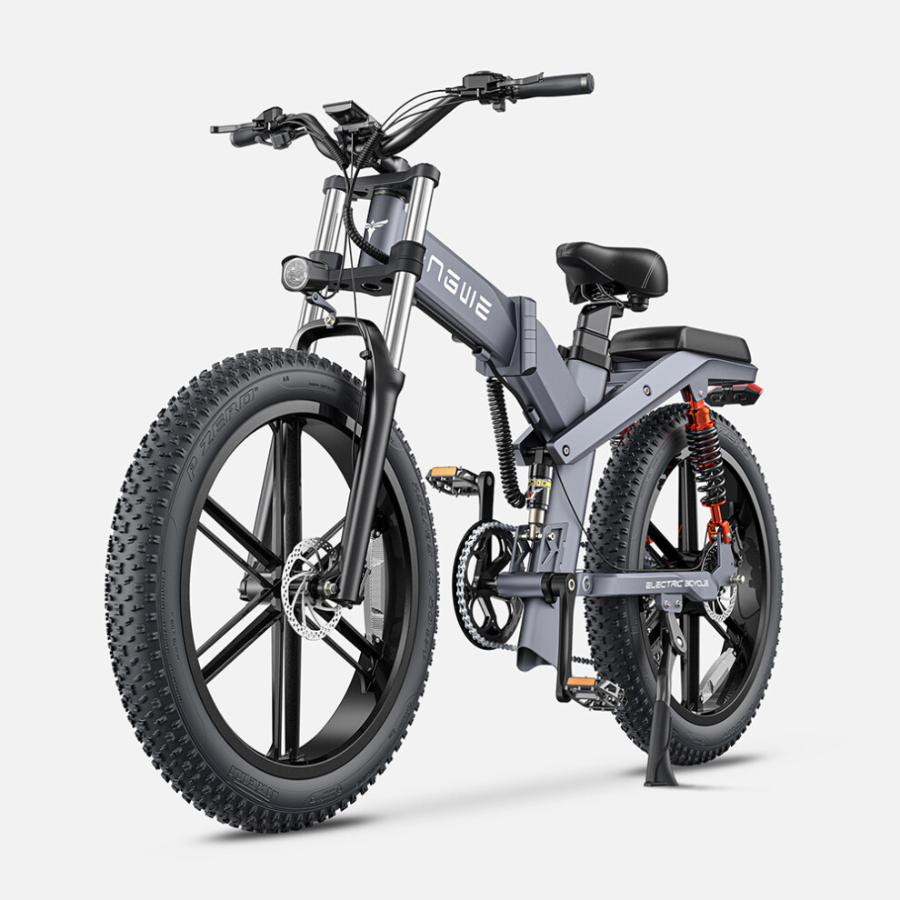 ENGWE X26 Foldable E-Bike 1000W 19.2Ah&10Ah Dual Battery 15mph Grey