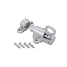(As show, One size) Sliding Door Latch, 1 Aluminum Alloy Silver Gray Lock Latch, Small Thick Spring Latch for Bathroom Door
