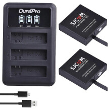 (As show, One size) 1200mAh SJ8 Battery Bateria + LED Charger for SJCAM SJ8 Air, SJ8 Plus, SJ8 Pro Action Cameras-HD