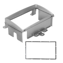 (As show, One size) 2Din Stereo Radio Fascia DVD Audio Player Navigation Panel Frame Fit Compatible Hyundai i20 2008+