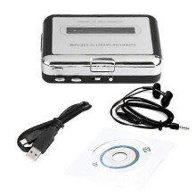 (As show, One size) Cassette Player USB Cassette to MP3 Converter Capture Audio Music Player Tape Cassette Recorder