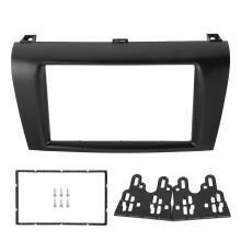 (As show, One size) Dash Stereo Radio Fascia 2 Din Console DVD Panel Frame Fit Compatible Mazda 3/Axela 20042009