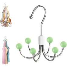 (1, Green) Multipurpose Space Saving Hangers for Closet, 2025 360Swivel Closet Hangers, Purse Organizer, Hat Holder, Belt Organizer, Tie Rack,
