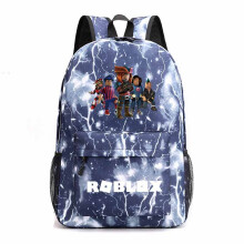 (Lightning Blue 3) Roblox Backpack Mochila Kids Capacity Bags-2