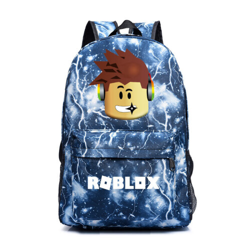 (Lightning Blue) Roblox Backpack Mochila Kids Capacity Bags-2
