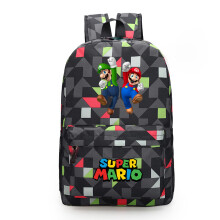 (Diamond red 2) Mario Backpack Mochila Kids Capacity Bags