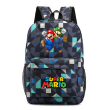 (Diamond blue) Mario Backpack Mochila Kids Capacity Bags