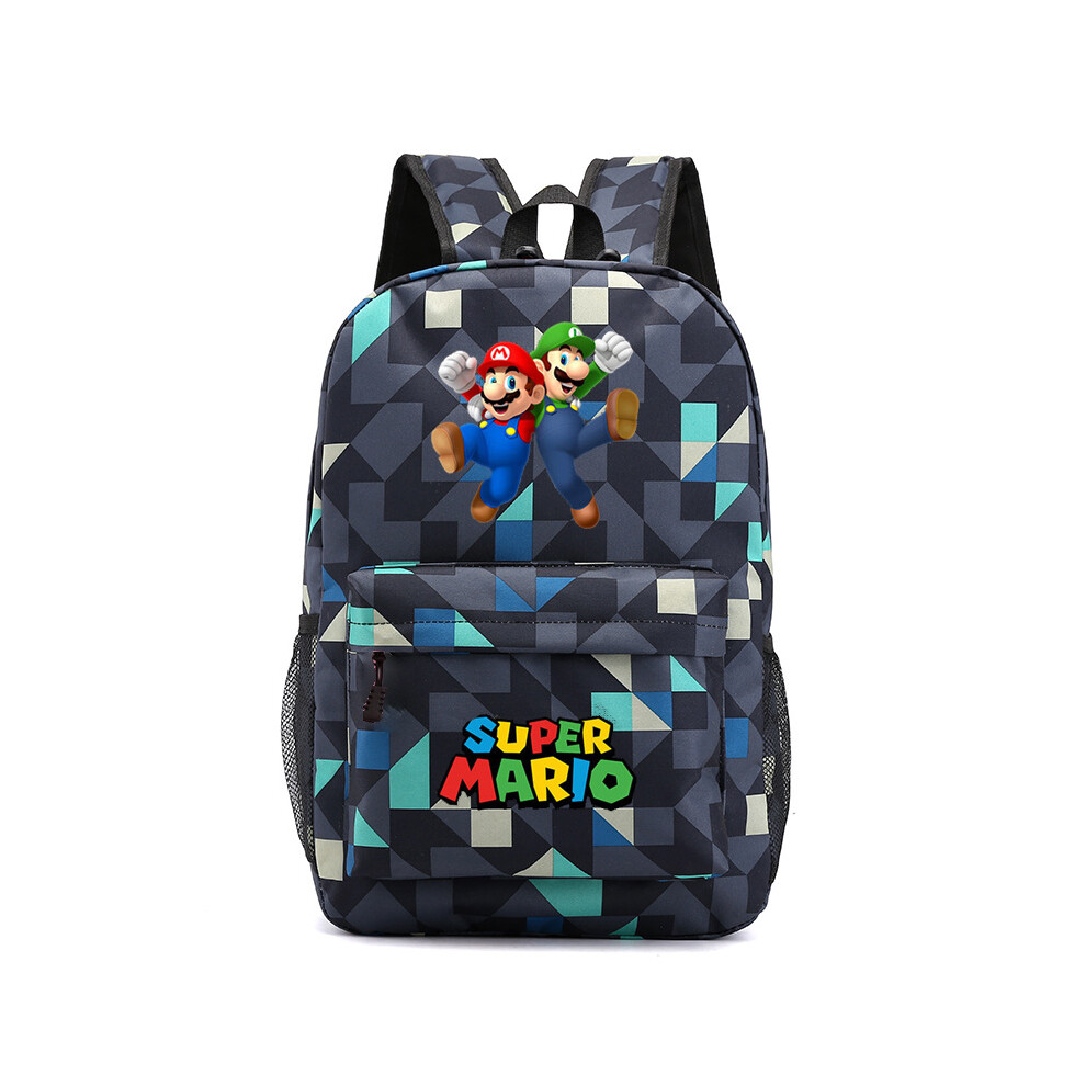 Deyaah (Diamond Blue) Mario Backpack Mochila Kids Capacity Bags