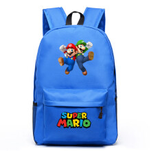 (Royal Blue) Mario Backpack Mochila Kids Capacity Bags