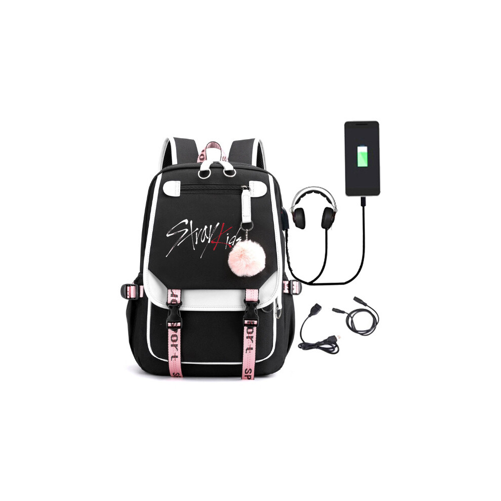 Deyaah (Black) Stray Kids Backpack Mochila Kids Capacity Bags