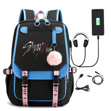 (blue) stray kids Backpack Mochila Kids Capacity Bags