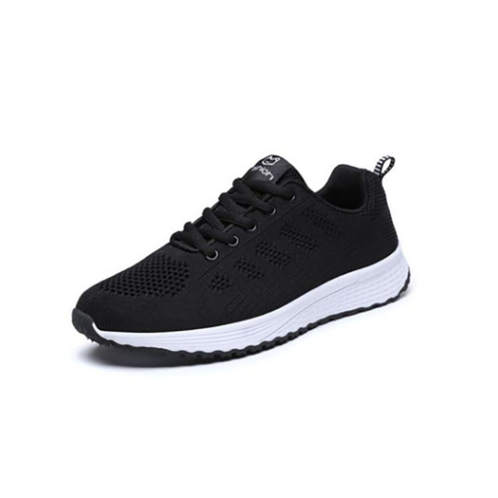 (black, 40) Women's Plus Size Mesh Single Shoes Casual Ultra Lightweight Sports Sneaker Soft Soled Walking Shoes Solid Color 35-43