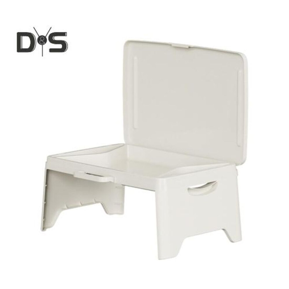 (white) Foldable Lap Desk with Portable Handle Heavy Duty Lightweight Travel Standing Bed Laptop Computer Desk Students Mini Study Work Table