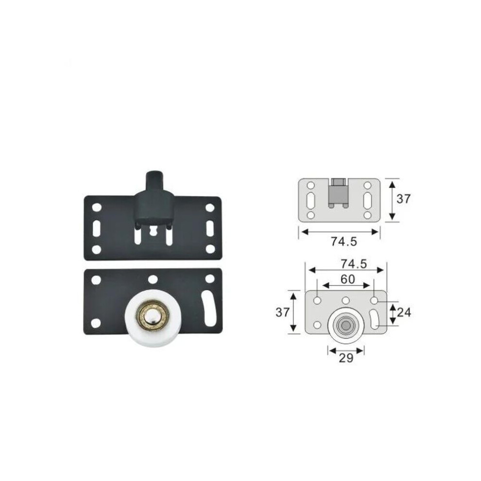 1set Door Rollers Stainless Steel Sliding Door Wheel Cabinet Nylon Pulley Hanging Wheel For Wardrobe Furniture Hardware