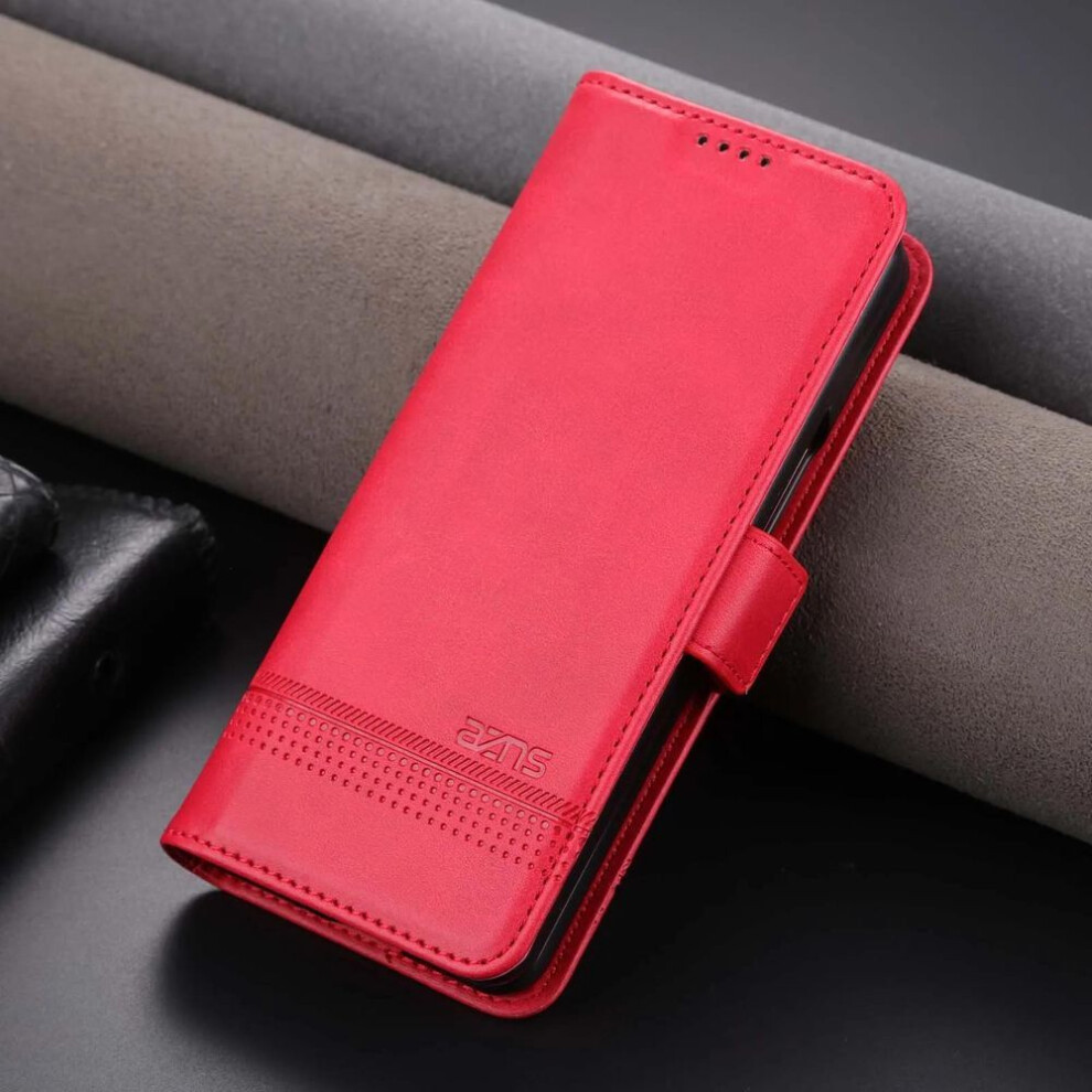 (red, For Galaxy Z Fold5) Phone Case for Samsung Galaxy Z Fold 6 5 4 3 Fold6 Fold5  Fold4  Fold3 5G Card Holder Kickstand Leather Wallet Shockproof Cover