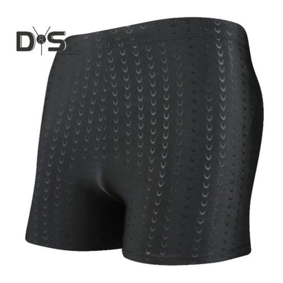 (black, XXXL) Men's Stretchy Swim Trunks Quick Dry Beach Shorts Drawstring Waist Diving Boxer Briefs For Swimming Surfing Water Sports