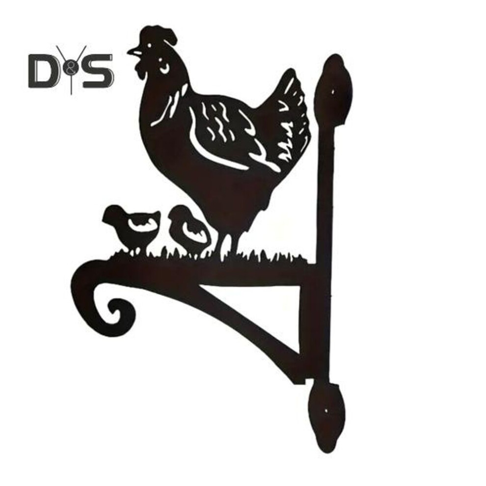(as the picture, I) Metal Wall Hook Coated Plant Hanger Animal Silhouette Wall Mounted Hook Anti-Rust Bracket for Hanging Plants Indoors Outdoors Bird Feeder Lanterns